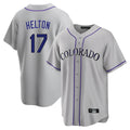 C.Rockies #17 Todd Helton Player Gray Game Home Gdoa Stitched Jerseys