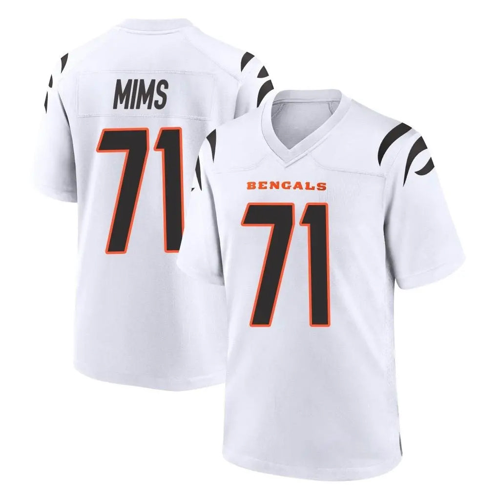 C.Bengals #71 Amarius Mims Player White Home Game Gdoa Stitched Jerseys