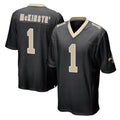 NO.Saints #1 Kool-Aid McKinstry Player Black Home Game Gdoa Stitched Jerseys