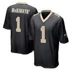 NO.Saints #1 Kool-Aid McKinstry Player Black Home Game Gdoa Stitched Jerseys