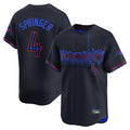 T.Blue Jays #4 George Springer Player Black City Connect Limited Fdoa Stitched Jerseys