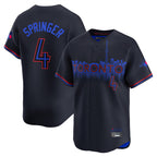 T.Blue Jays #4 George Springer Player Black City Connect Limited Fdoa Stitched Jerseys