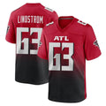 A.Falcons #63 Chris Lindstrom Player Red Home Game Gdoa Stitched Jerseys
