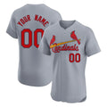 Custom St. Louis Cardinals Gray Limited Elite Home Game Any Name & Number Gdoa Stitched Jerseys