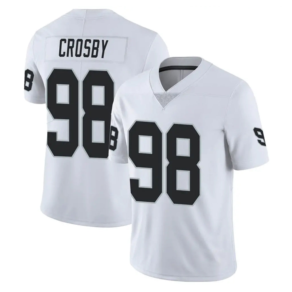 LV.Raiders #98 Maxx Crosby Player White Limited Vapor Untouchable Home Game Gdoa Stitched Jerseys