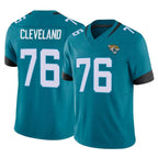 J.Jaguars #76 Ezra Cleveland Player Teal Vapor F.U.S.E. Limited Home Game Gdoa Stitched Jerseys