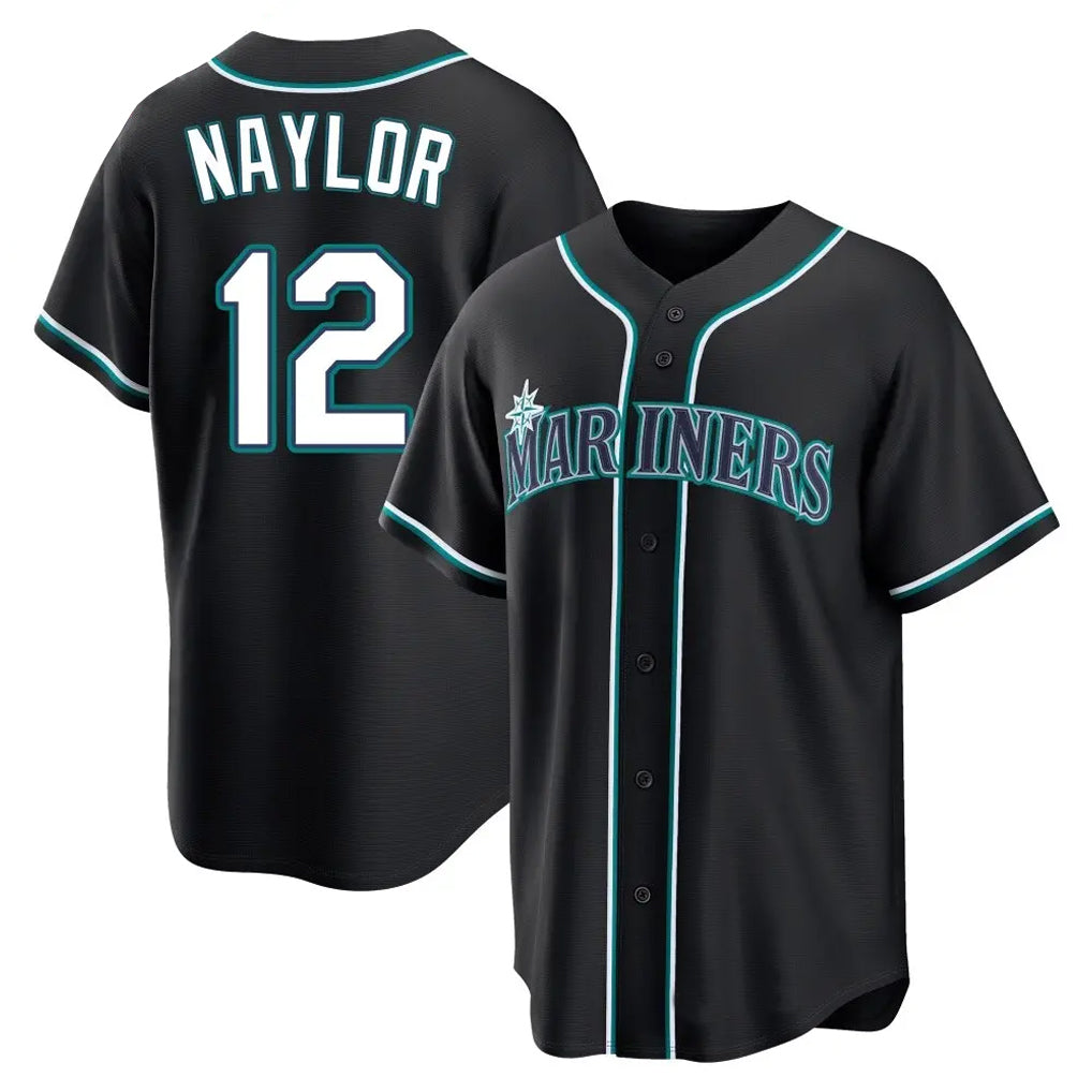 S.Mariners #12 Josh Naylor Player Black Fashion Home Limited Fdoa Stitched Jerseys