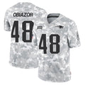 NE.Patriots #48 Namdi Obiazor Player Arctic Camo Salute To Service Limited Game Gdoa Stitched Jerseys