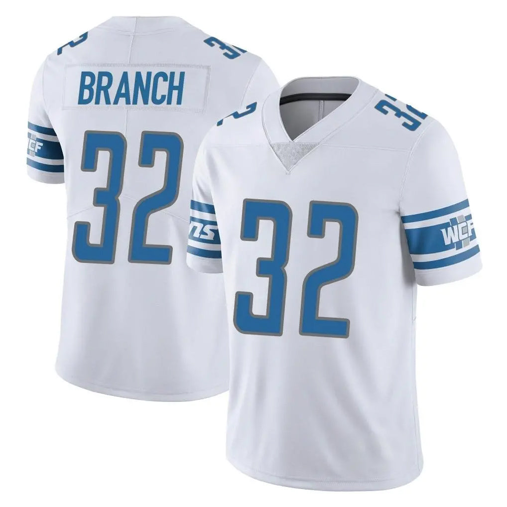 D.Lions #32 Brian Branch Player White Limited Vapor Untouchable Home Game Gdoa Stitched Jerseys