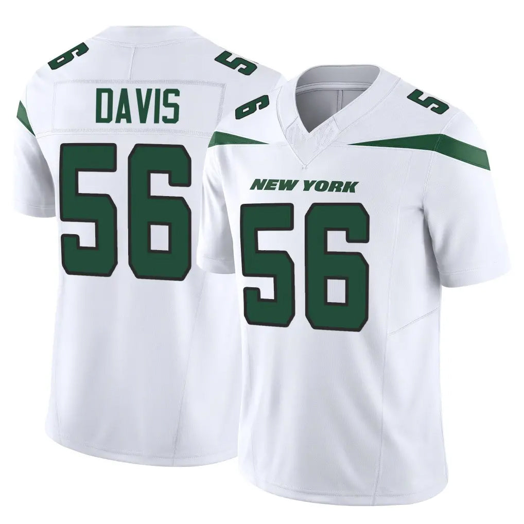 NY.Jets #56 Demario Davis Player White Limited Vapor F.U.S.E. Home Game Gdoa Stitched Jerseys