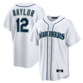 S.Mariners #12 Josh Naylor Player White Home Game Fdoa Stitched Jerseys