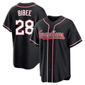 C.Guardians #28 Tanner Bibee Player Black Fashion Out Home Game Gdoa Stitched Jerseys
