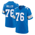 D.Lions #76 Blake Miller Player Blue Alternate Home Game Gdoa Stitched Jerseys