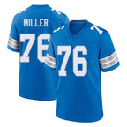D.Lions #76 Blake Miller Player Blue Alternate Home Game Gdoa Stitched Jerseys