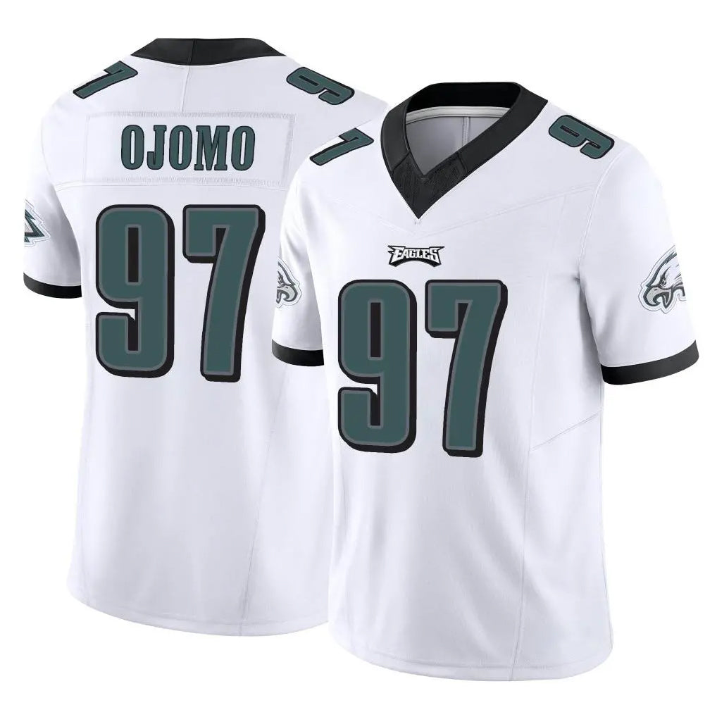 P.Eagles #97 Moro Ojomo Player White Limited Vapor F.U.S.E. Home Game Gdoa Stitched Jerseys