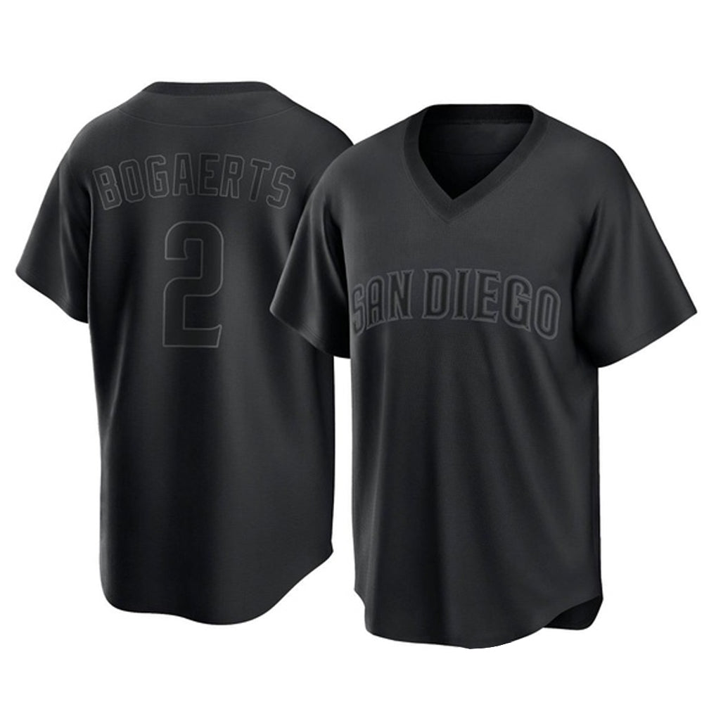 S.Diego Padres #2 Xander Bogaerts Player Black Pitch Fashion Game T-shirt Fdoa Stitched Jerseys