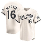 M.Twins #16 Austin Martin Player Cream Home Limited Fdoa Stitched Jerseys