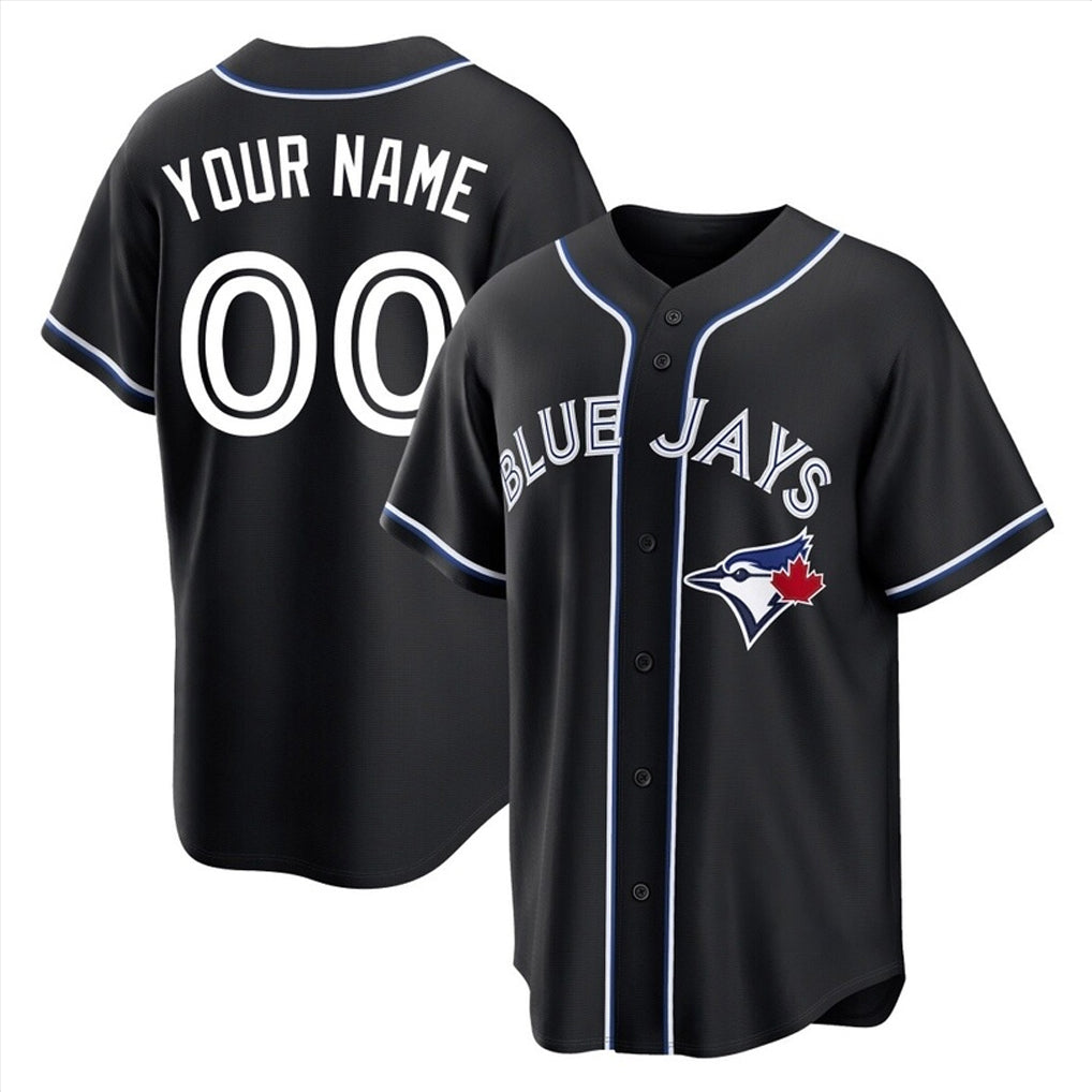 Custom T.Blue Jays Black Fashion Out Limited Home Game Any Name & Number Gdoa Stitched Jerseys