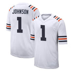 C.Bears #1 Jaylon Johnson Player White Classic Home Game Gdoa Stitched Jerseys