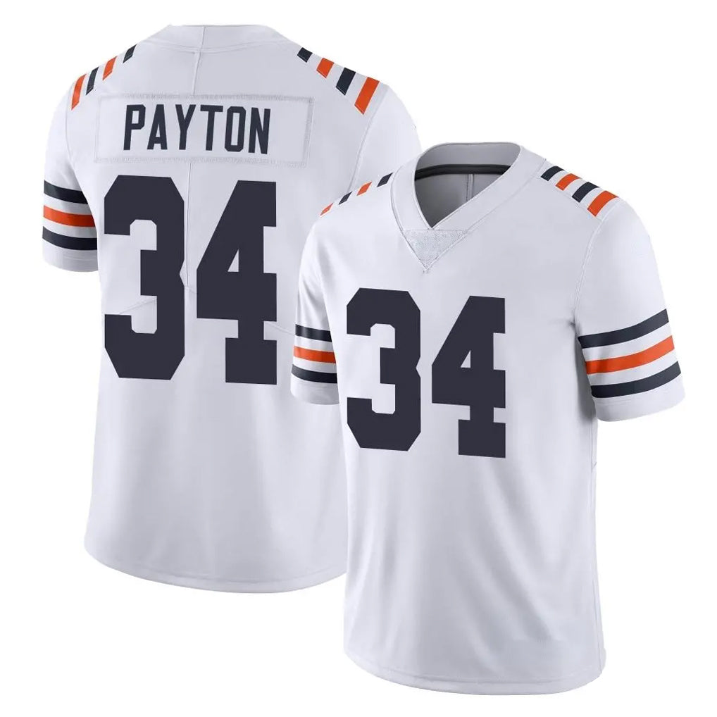 C.Bears #34 Walter Payton Player White Classic Vapor Limited Home Game Gdoa Stitched Jerseys