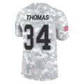B.Bills #34 Thurman Thomas Player Arctic Camo Salute to Service Limited Gdoa Stitched Jerseys