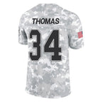 B.Bills #34 Thurman Thomas Player Arctic Camo Salute to Service Limited Gdoa Stitched Jerseys