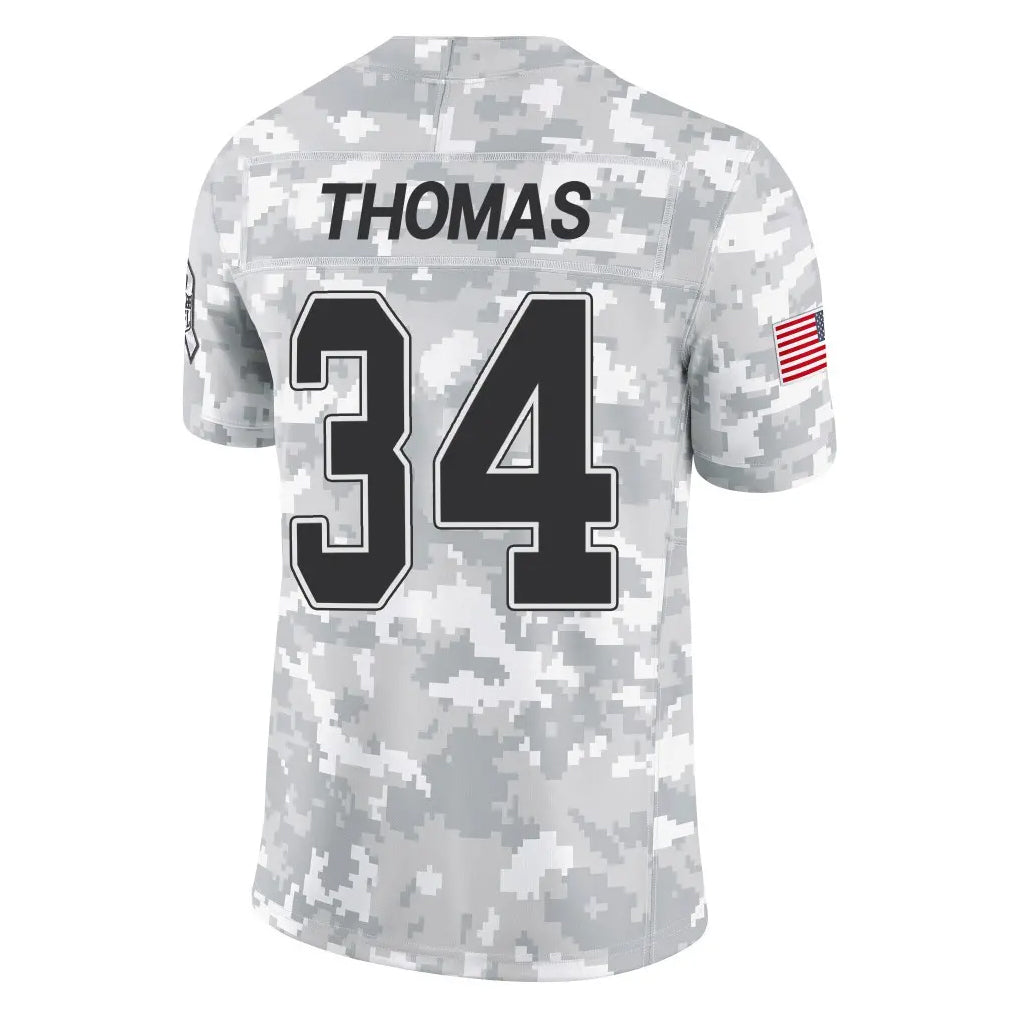 B.Bills #34 Thurman Thomas Player Arctic Camo Salute to Service Limited Gdoa Stitched Jerseys