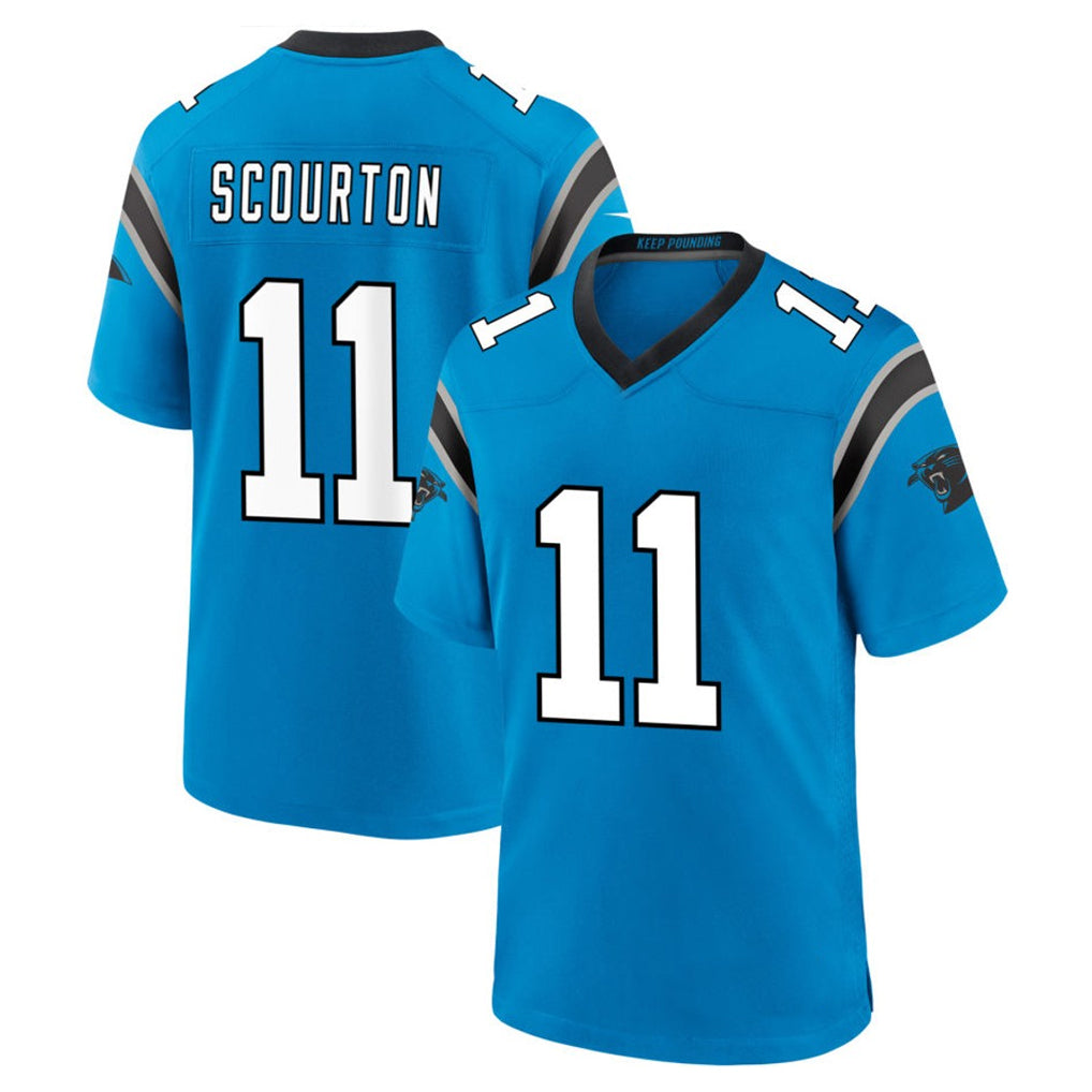 C.Panthers #11 Nic Scourton Player Blue Home Game Gdoa Stitched Jerseys