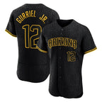 A.Diamondbacks #12 Lourdes Gurriel Jr Player Black Snake Skin City Limited Elite Home Game Gdoa Stitched Jerseys