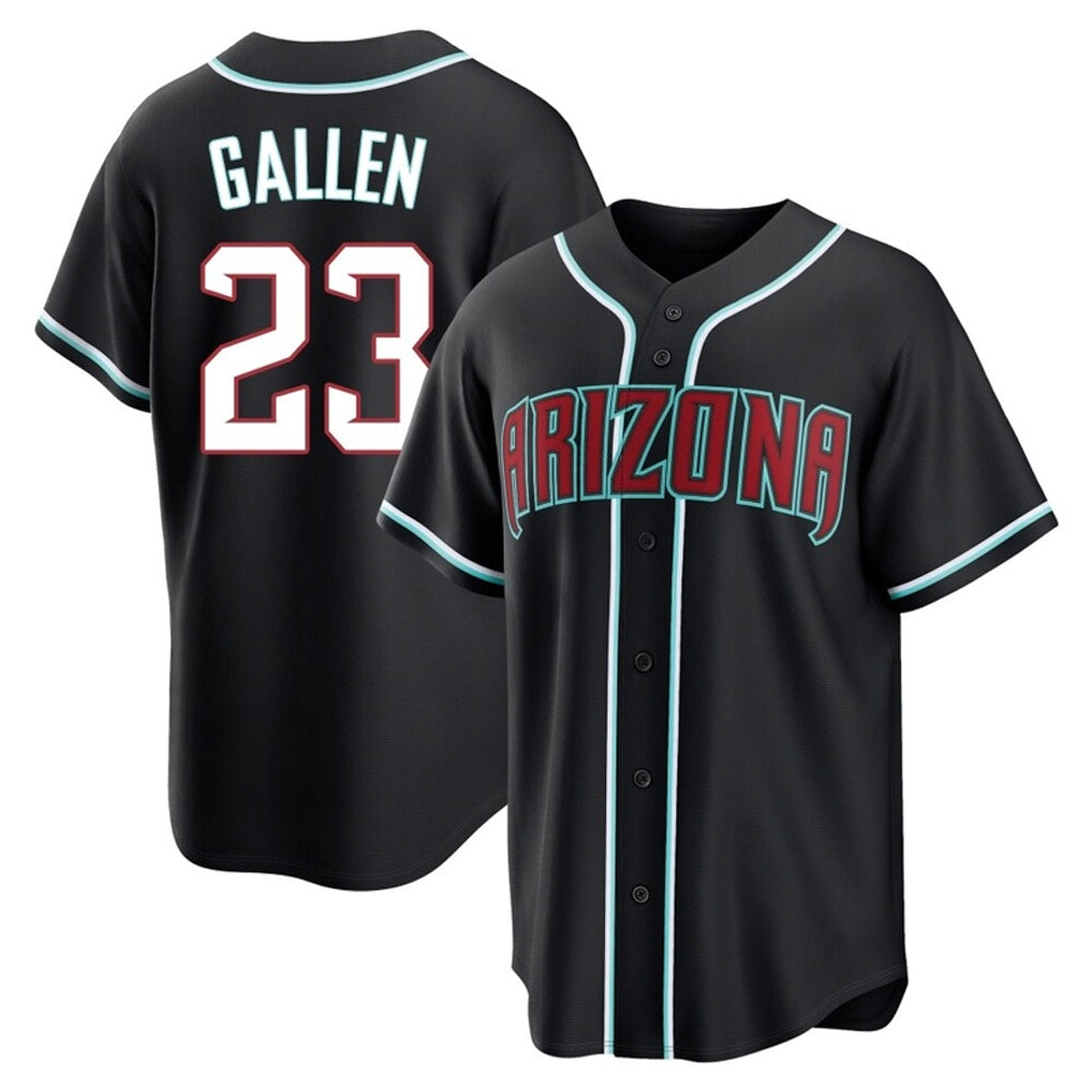 A.Diamondbacks #23 Zac Gallen Player Black Home Game Gdoa Stitched Jerseys