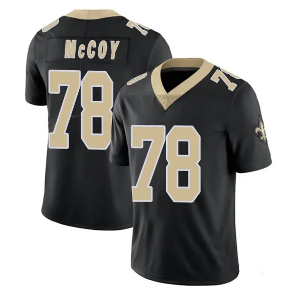 NO.Saints #78 Erik McCoy Player Black Limited Vapor Untouchable Home Game Gdoa Stitched Jerseys