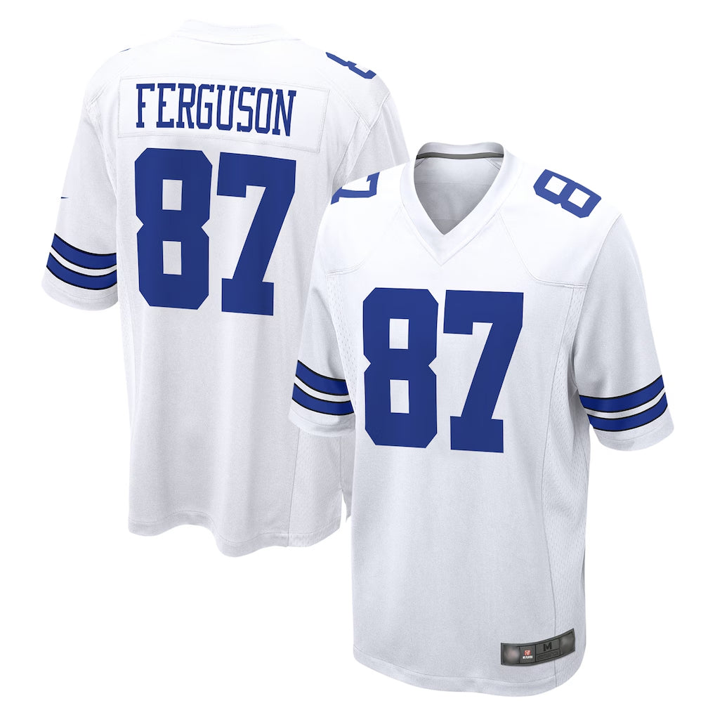 D.Cowboys #87 Jake Ferguson Player White Home Game Gdoa Stitched Jerseys
