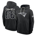 NE.Patriots #66 Will Campbell Player 2026 Black Logo Pullover Hoodies Limited Game Gdoa Stitched Jerseys