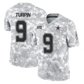 D.Cowboys #9 KaVontae Turpin Player Arctic Camo Salute to Service Limited Home Game Gdoa Stitched Jerseys
