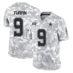 D.Cowboys #9 KaVontae Turpin Player Arctic Camo Salute to Service Limited Home Game Gdoa Stitched Jerseys