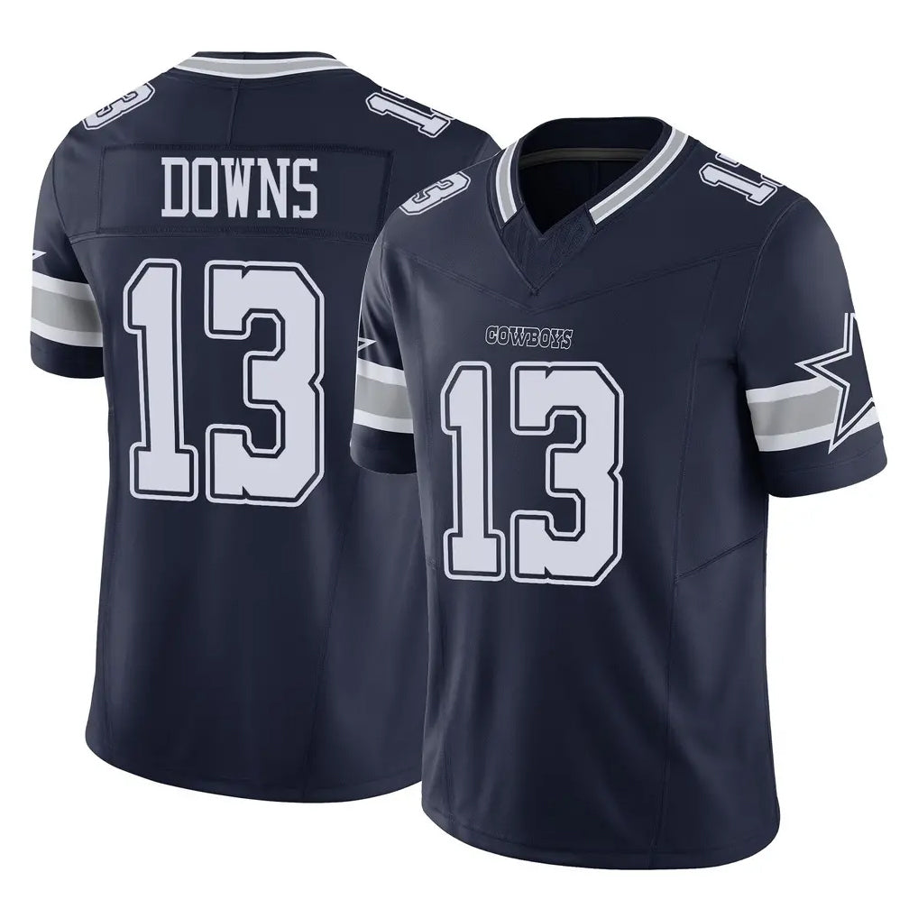 D.Cowboys #13 Caleb Downs Player Navy Limited Vapor F.U.S.E. Home Game Gdoa Stitched Jerseys