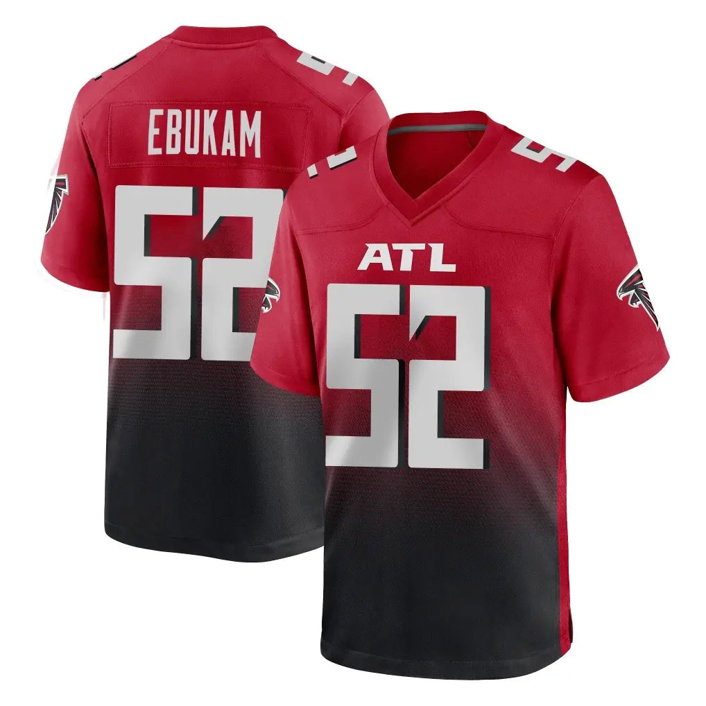 A.Falcons #52 Samson Ebukam Player Red Home Game Gdoa Stitched Jerseys