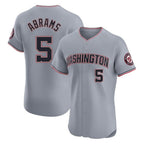 W.Nationals #5 CJ Abrams Player Gray Elite Road Replica Fdoa Stitched Jerseys