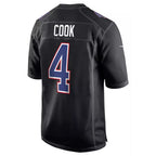 B.Bills #4 James Cook III Player Black Carbon Fashion Gdoa Stitched Jerseys