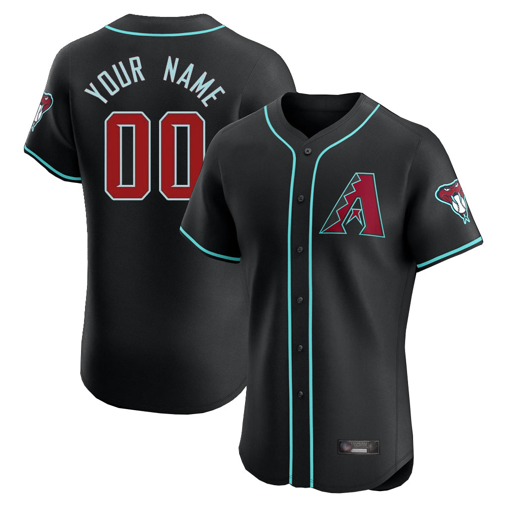 Custom A.Diamondbacks Black Limited Limited Elite Home Game Any name & number Gdoa Stitched Jerseys