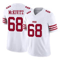 SF.49ers #68 Colton McKivitz Player White Limited Vapor F.U.S.E. Home Game Gdoa Stitched Jerseys