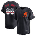 Custom D.Tigers Navy USA 250 Fourth of July Limited Home Game Any Name & Number Gdoa Stitched Jerseys