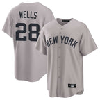 NY.Yankees #28 Austin Wells Player Gray Game Home Fdoa Stitched Jerseys