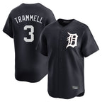 D.Tigers #3 Alan Trammell Player Navy Home Limited Game Gdoa Stitched Jerseys