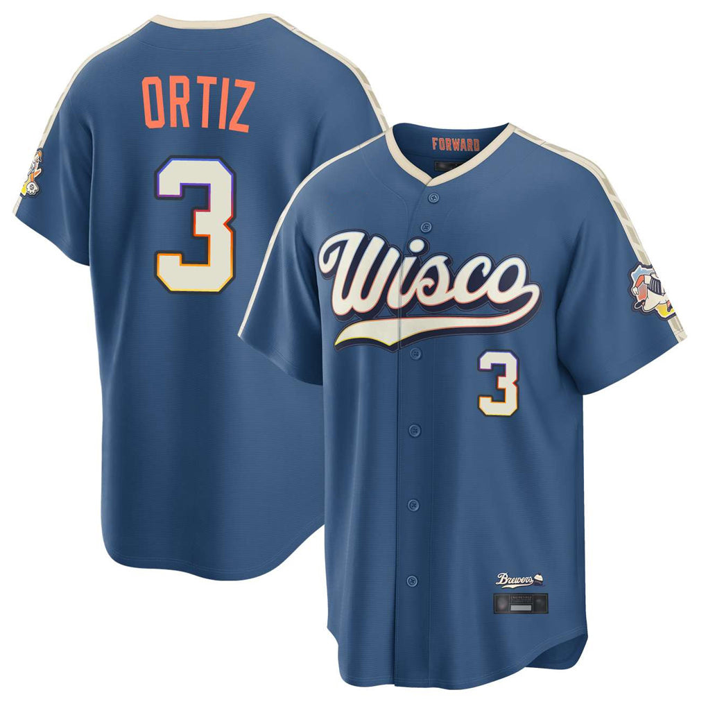 M.Brewers #3 Joey Ortiz Player Blue 2026 City Connect Home Game Fdoa Stitched Jerseys