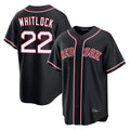 B.Red Sox #22 Garrett Whitlock Player Black Out Home Game Gdoa Stitched Jerseys