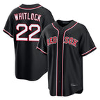 B.Red Sox #22 Garrett Whitlock Player Black Out Home Game Gdoa Stitched Jerseys