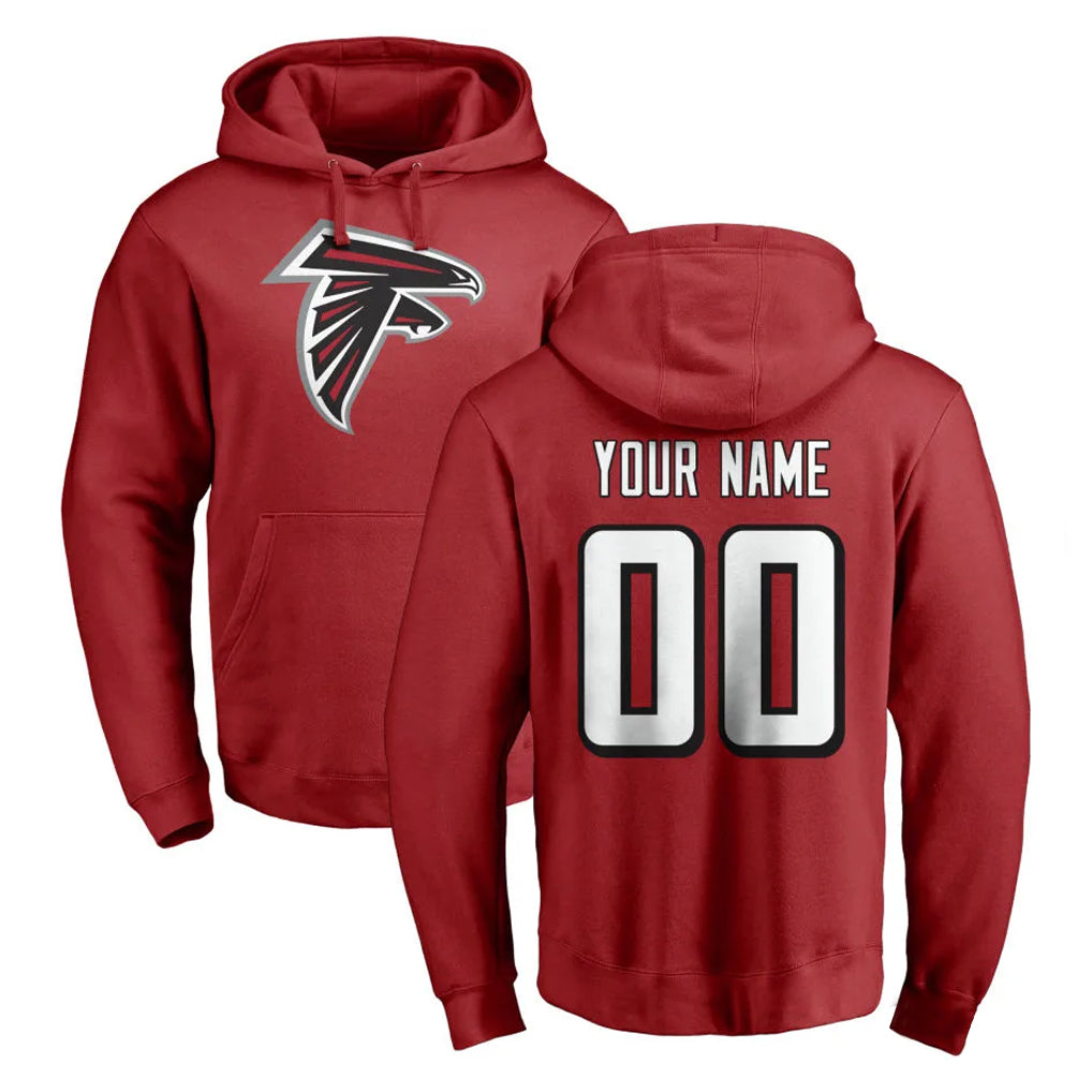 Custom A.Falcons Red Limited Hoodie Any Name & Numbers Gdoa Stitched Jerseys