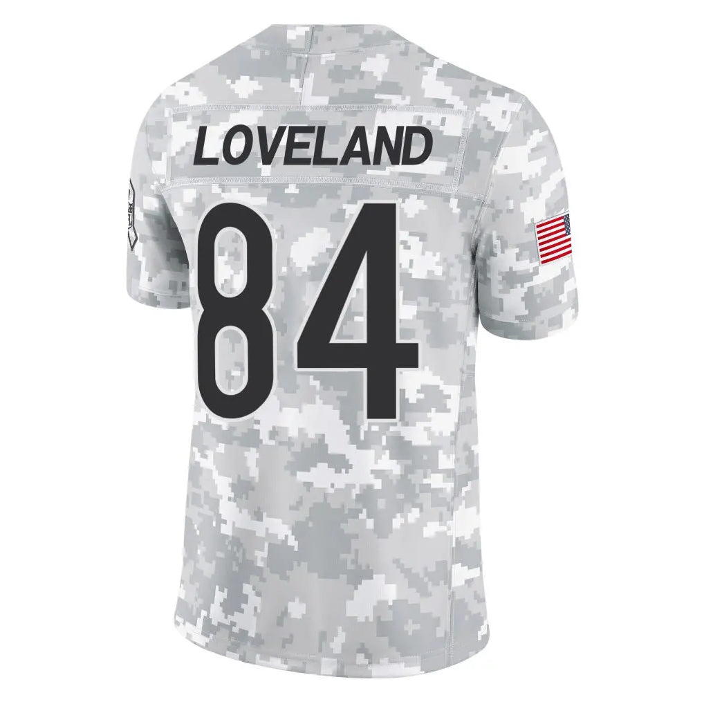 C.Bears #84 Colston Loveland Player Arctic Camo Salute to Service Limited Gdoa Stitched Jerseys