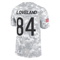 C.Bears #84 Colston Loveland Player Arctic Camo Salute to Service Limited Gdoa Stitched Jerseys
